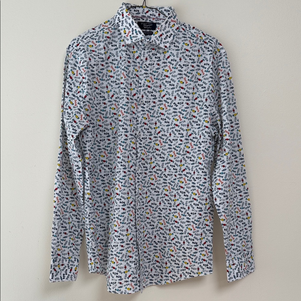 Original Penguin White Shirt with Multicolor Print